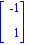 Vector[column]([[-1], [1]])