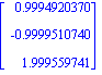Vector[column]([[.9994920370], [-.9999510740], [1.999559741]])