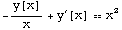 -y[x]/x + y^′[x] x^2