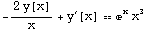 -(2 y[x])/x + y^′[x] ^x x^3