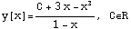 y[x]= (C + 3 x - x^3)/(1 - x) , CϵR